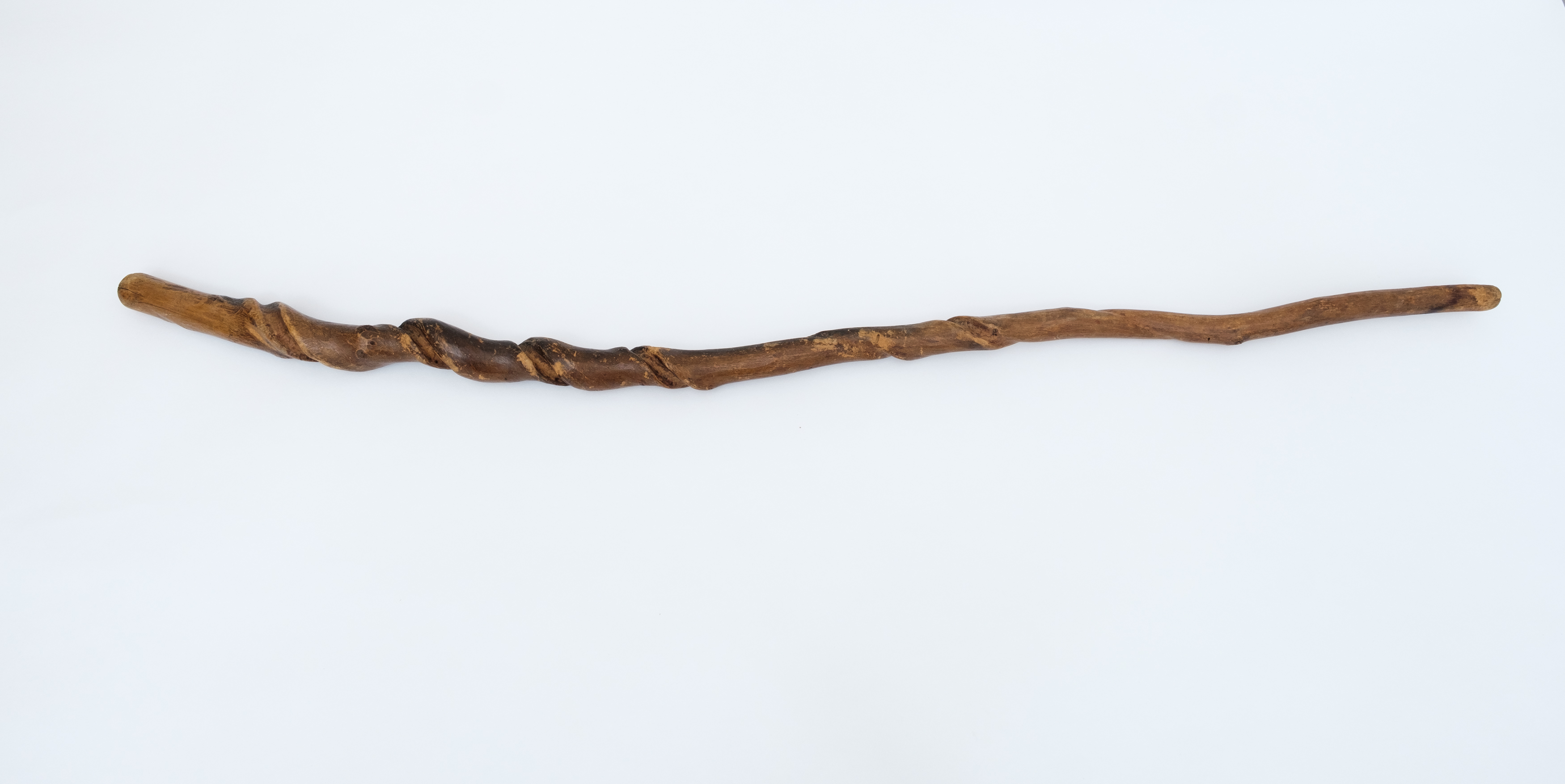 One of the objects Stewart investigates: a walking stick crafted by an enslaved man in the eighteenth century