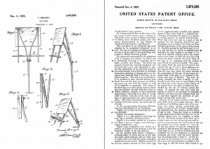The 1923 patent drawings from Reaugh’s plein air lap easel design